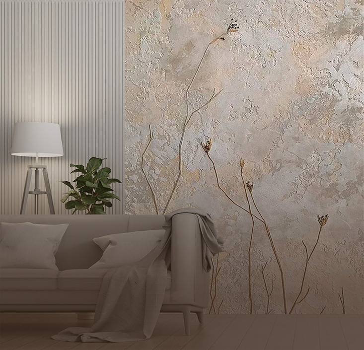 3d rendering minimalist interior with copy space 